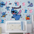 thumbnail image 1 of Stitch Wall Decals 3D Cartoon Wall Stickers Excellent Vinyl Wall Decor for Boys Room Living Room, 1 of 5