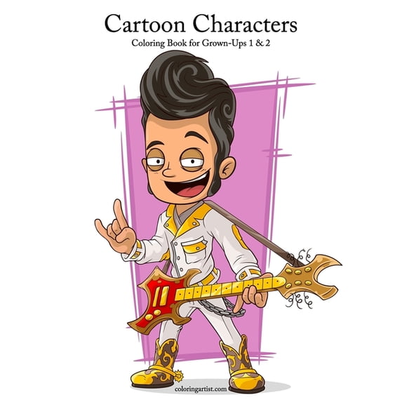 Cartoon Characters Cartoon Characters Coloring Book for Grown-Ups 1 & 2 ...