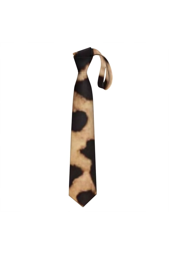 Cartoon Cheetah Tie&nbsp;– Cute Animal Print, Skinny Necktie for Casual & Fun Events