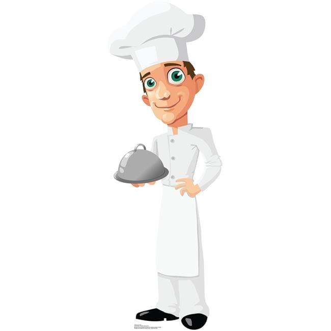 Life-Size Cartoon Chef Cardboard Standup Cutout