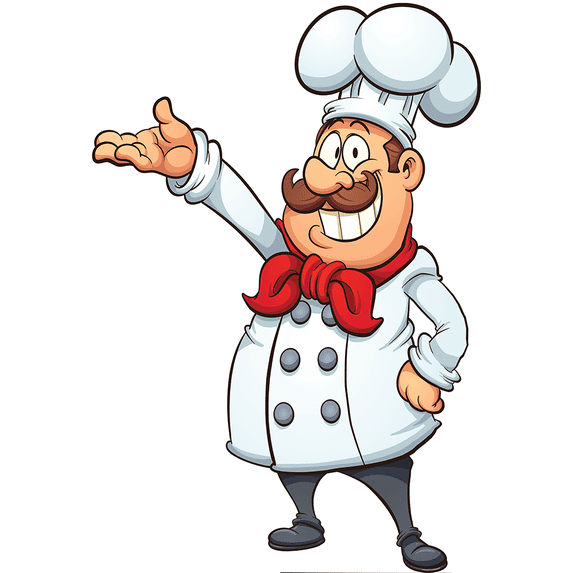 Cartoon Chef Cook Cardboard Cutout Standee Standup