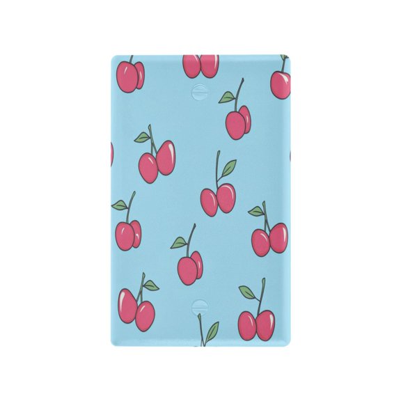 Cartoon Cherry Pattern Light Switch Cover Switch Plate Outlet Cover Plug Cover for Electrical Outlet