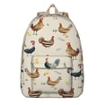 thumbnail image 1 of Cartoon Chicken Coop Backpack, Lightweight Waterproof School Bag with Rustic Farmhouse Pattern, 1 of 5