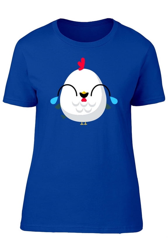 Cartoon Chicken Laughing T-Shirt Women -Image by Shutterstock, Female x-Large