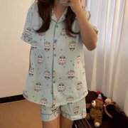 Cartoon Chiikawa Hachiware Pajama Summer Short-sleeved Shorts Cute Usaqi Home Clothes Suit Long Sleeve Trousers Pajama