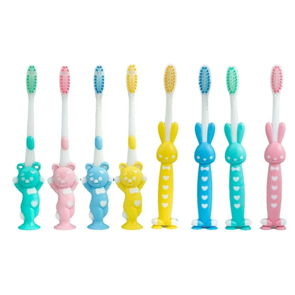 Cartoon Children Toothbrush Bamboo Charcoal Soft hair Silica Gel Cute Teeth Cleaning Brush Short Handle Toothbrush