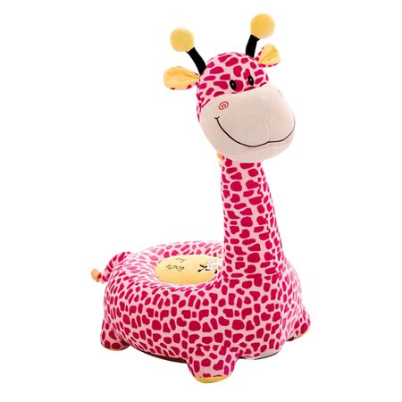 Cartoon Children's Armchair Sofa Cover Style Home Decoration Pink Giraffe(Ride)