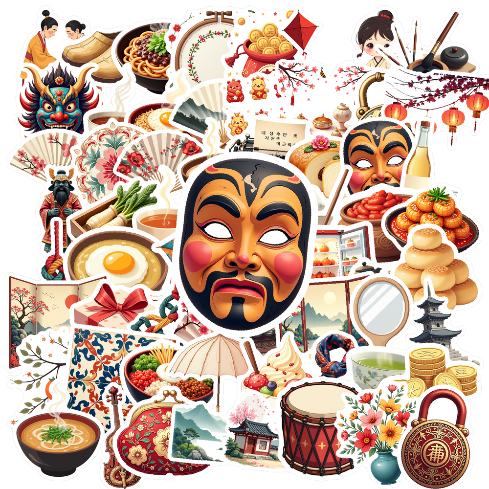 Chainess Sticker Cartoon Chinese Culture Stickers, Waterproof Chinese Culture Sticker ...