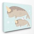 thumbnail image 1 of The Kids Room by Stupell Cartoon Chocolate Ice Cream Narwhals Stretched Canvas Wall Art, 16 x 1.5 x 20, 1 of 5