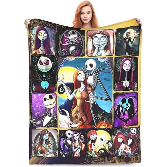 Cartoon Christmas Blanket Super Soft Fuzzy Fleece Anime Throw Blanket for Couch, Bed, Sofa Cozy Warm Blankets for Winter