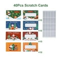 thumbnail image 1 of Cartoon Christmas Sticker Scratch Card Paper for Children with Handwriting Interactive Feature, 9X5CM Size, 1 of 9