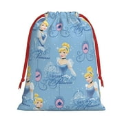 Cartoon Cinderella Classic Princess Gift Bags,Christmas Gift Bags,Drawstring Christmas Bags,Reusable Holiday Gift Bags & Party Favor Bags,20.9x15.8in