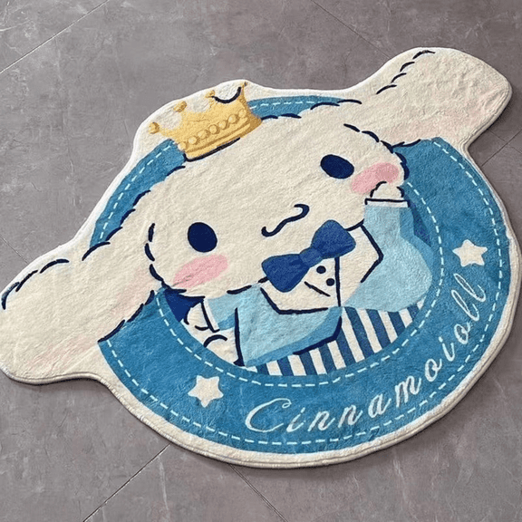 Cartoon Cinnamoroll Irregular-shaped Soft Living Room Non-slip Water-absorbing Carpet Bedroom Bedside Rug Wear-resistant and Easy To Clean Floor Mat