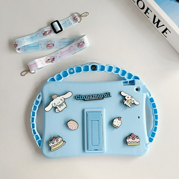 Cartoon Cinnamoroll Shockproof Handle Case | Waterproof Tablet Protective Case | Cover For iPad 10th 9 8 mini 6 5 Air 1 2