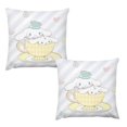 Cartoon Cinnamorolll Cute Kids Anime Plush Pillow Case , Set of 2, Soft