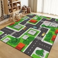 thumbnail image 1 of Cartoon City Traffic Carpet Baby Play Mat Fluffy Soft Large Area Rug Non-slip City Roadmap Traffic S, 1 of 5