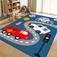 thumbnail image 1 of Cartoon City Traffic Carpet Baby Play Mat Fluffy Soft Large Area Rug Non-slip City Roadmap Traffic S, 1 of 5