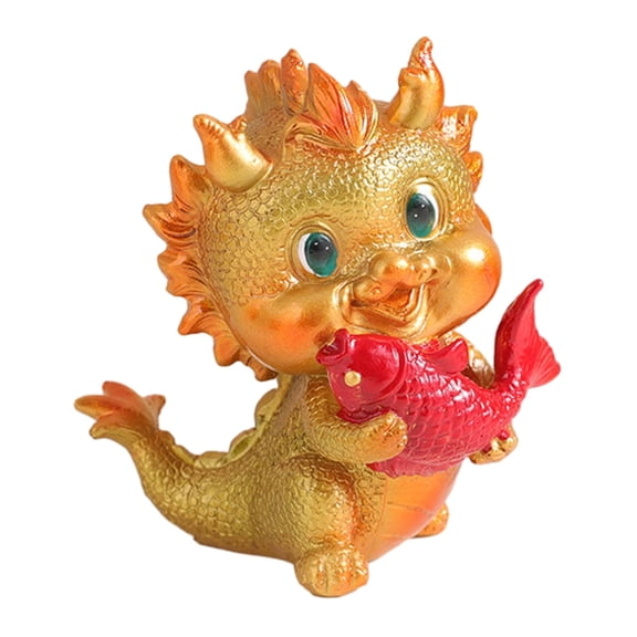 Cartoon Clear Resin Dragon Ornaments Chinese Dragon Delicate Funny Dragon Figurine