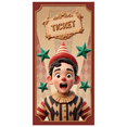 thumbnail image 1 of Cartoon Clown Ticket Banner Circus Clown Event Decor for Birthday Celebration Kids Party Indoor Decoration, 1 of 8