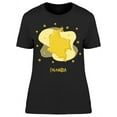 thumbnail image 1 of Cartoon Colombia Map Art T-Shirt Women -Image by Shutterstock, Female XX-Large, 1 of 2
