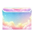 thumbnail image 1 of Cartoon Colorful Clouds Large Storage Bins with Linen Collapsible Lid Storage Box 16.7 x 12.6 x 11.8in, 1 of 7