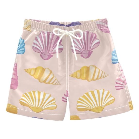 Cartoon Colorful Seashells Boys' Swim Trunks Board Shorts Beach Pants Bathing Bottoms 2T
