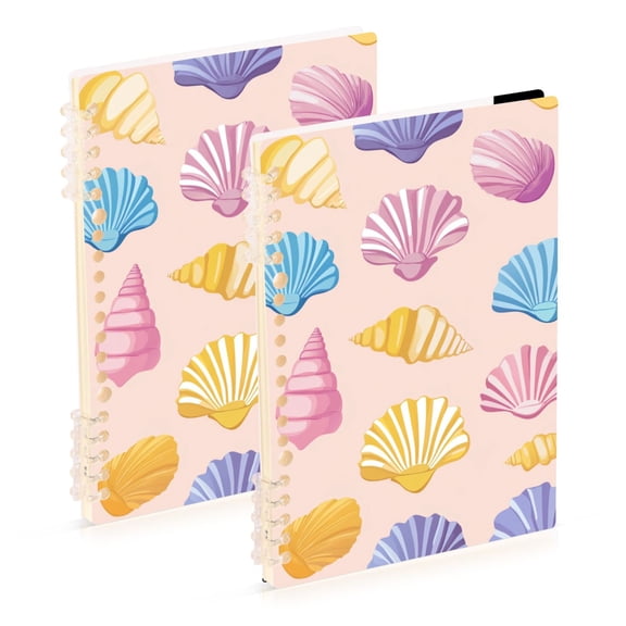 Cartoon Colorful Seashells Notebook Detachable Coil Notebook Diary Plan Book A5 Size 60 Pages 1 Pack