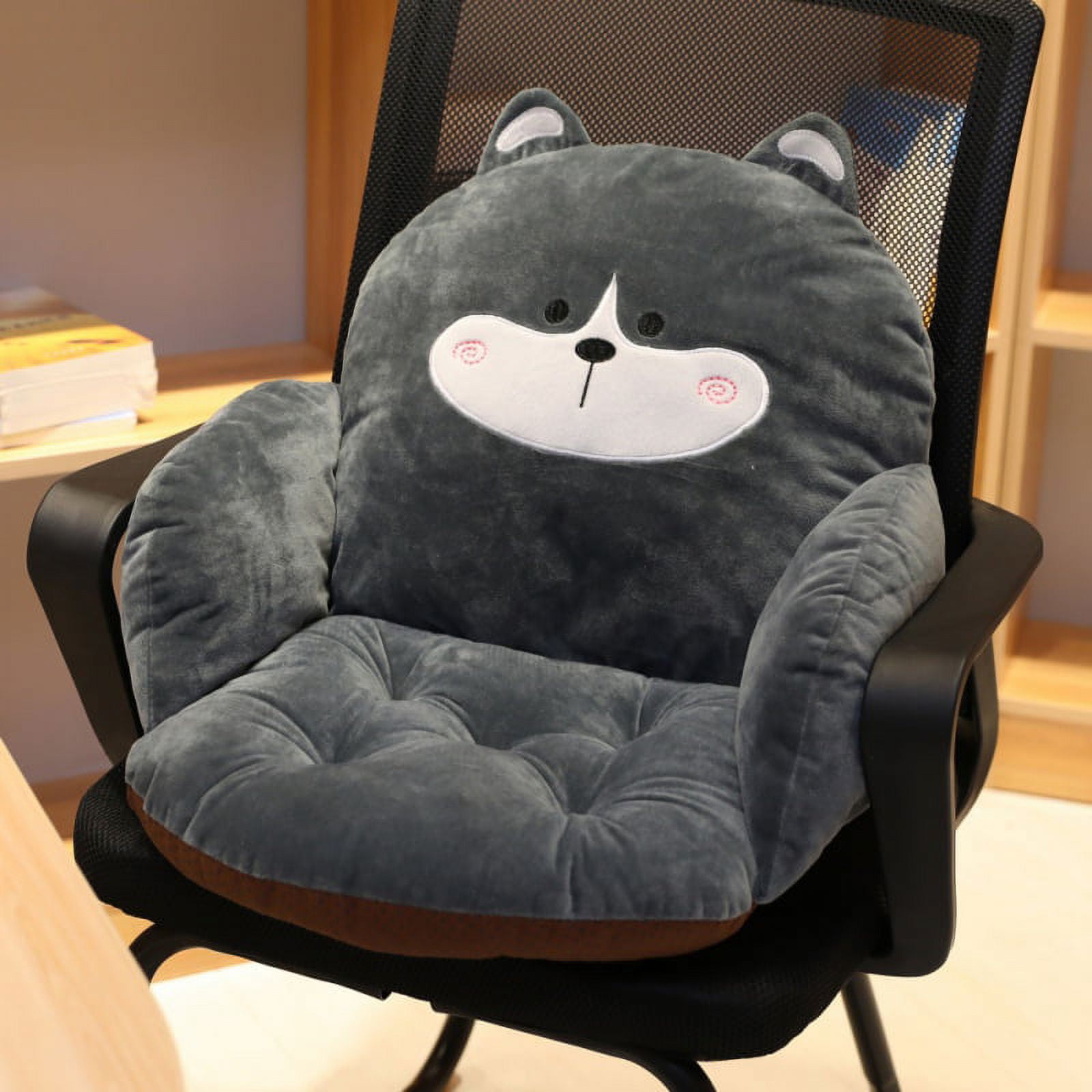 Kawaii Cartoon Seat Cushion Plush Cat Pillow Chair Sofa Backrest