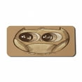 thumbnail image 1 of Cartoon Computer Mouse Pad, Owl Sketch with Realistic Eyes and Very Tiny Feet Style Drawing Print, Rectangle Non-Slip Rubber Mousepad X-Large, 35" x 15" Gaming Size, Pale Brown, by Ambesonne, 1 of 2