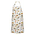 thumbnail image 1 of Cartoon Construction Vehicles Animals Apron-Garden Aprons for Women with Pockets-Cotton Linen Waterproof Kitchen Cooking Gardening Aprons Adjustable for Kitchen,Cooking,BBQ and Salon 33x27 Inch, 1 of 7