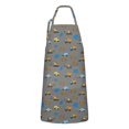 thumbnail image 1 of Cartoon Construction Vehicles Cars Gray Apron-Garden Aprons for Women with Pockets-Cotton Linen Waterproof Kitchen Cooking Gardening Aprons Adjustable for Kitchen,Cooking,BBQ and Salon 33x27 Inch, 1 of 4