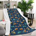 thumbnail image 1 of Cartoon Construction Vehicles Cones Blanket,Comfortable Soft Lamb Wool Throw Blanket,All Season,Warm Lightweight Blankets for Sofa Bed Couch Living Room Chair,40"x50", 1 of 4