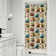 thumbnail image 1 of Cartoon Construction Vehicles Signs Beige Pattern Shower Curtain 36"x72" ,Bathroom Decorative Shower Curtains Set with 12 Hooks,Modern Waterproof Washable Shower Curtain, 1 of 6