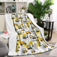 thumbnail image 1 of Cartoon Construction Vehicles Splashes White Pattern Blanket,Comfortable Soft Flannel Throw Blanket,All Season,Warm Lightweight Blankets for Sofa Bed Couch Living Room Chair,60"x80", 1 of 4