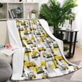 thumbnail image 1 of Cartoon Construction Vehicles Splashes White Pattern Blanket,Comfortable Soft Lamb Wool Throw Blanket,All Season,Warm Lightweight Blankets for Sofa Bed Couch Living Room Chair,40"x50", 1 of 4