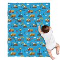 thumbnail image 1 of Cartoon Construction Vehicles Stop Signs Blanket,Comfortable Soft Flannel Throw Blanket,All Season,Warm Lightweight Blankets for Sofa Bed Couch Living Room Chair,30"x40", 1 of 4
