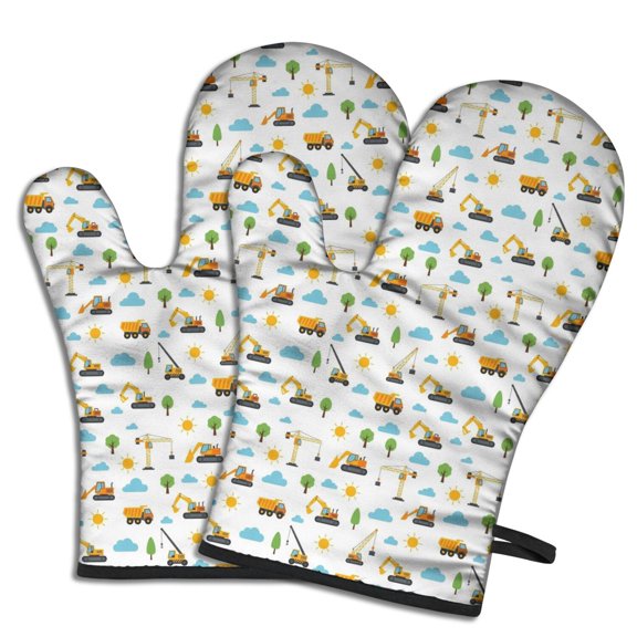 Cartoon Construction Vehicles Suns Shower Curtain OneSize ,Bathroom Decorative Shower Curtains Set with 12 Hooks,Modern Waterproof Washable Shower Curtain