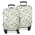 thumbnail image 1 of Cartoon Construction Vehicles Suns White Pattern Luggage Cover Fashion Suitcase Cover Baggage Covers Fit 25-28 Inch Luggage (Go Travel), 1 of 5