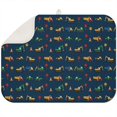 thumbnail image 1 of Cartoon Construction Vehicles Traffic Signs Dish Drying Mat for Kitchen 1 Pack, Ultra Absorbent Microfiber Dishes Drainer Mats,18"x24", 1 of 4