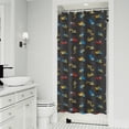 thumbnail image 1 of Cartoon Construction Vehicles Trucks Shower Curtain 36"x72" ,Bathroom Decorative Shower Curtains Set with 12 Hooks,Modern Waterproof Washable Shower Curtain, 1 of 6