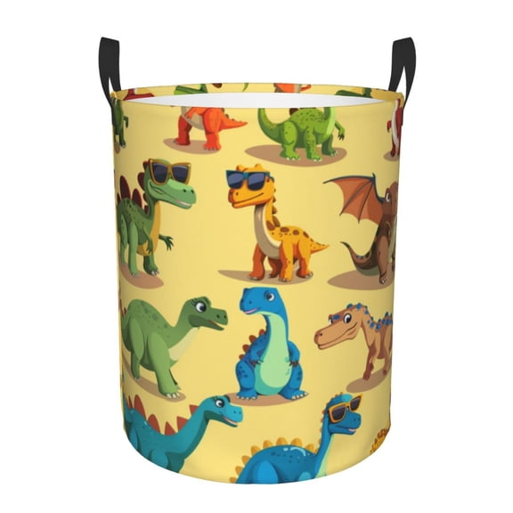 Cartoon Cool Dinosaur Laundry Hamper Medium Storage Basket/Toy Organizer/Dirty Clothes Bucket