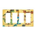 thumbnail image 1 of Cartoon Cool Dinosaur Switch Cover Decorative Wall Plate / 4-Gang 4-Decor / Standard Size 4.5x8 in, 1 of 5