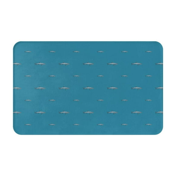 Cartoon Cool Shark_E Front Door Mat, Indoor Mats for Bedroom Bathroom Kitchen, Floor Mat Non-Slip, Soft Carpet Floor Cover Machine Washable Entryway Mat - 20x31.5in