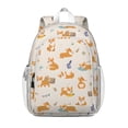 thumbnail image 1 of Cartoon Corgi Backpack for School,Cute School Bag,Schoolbag with Adjustable Shoulder Straps & Padded Back,15"x11.42"x5.5", 1 of 6