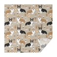 thumbnail image 1 of Cartoon Corgi and Coffee Square Tablecloth,Waterproof Square Table Cover,Wipeable Spillproof Washable Table Cover for Home Kitchen Party Decor 60"x60"(152x152cm), 1 of 6