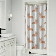 thumbnail image 1 of Cartoon Corgi Shower Curtain 36"x72" ,Bathroom Decorative Shower Curtains Set with 12 Hooks,Modern Waterproof Washable Shower Curtain, 1 of 6