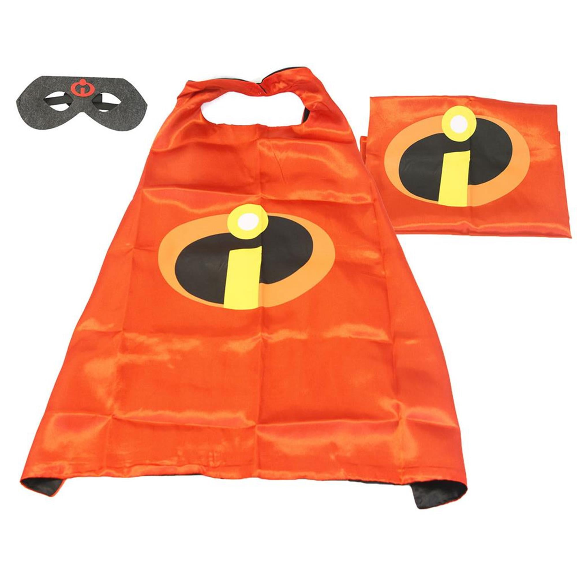 6 Set Superhero Capes with Masks for Kids Dress Up Costumes Cartoon Cosplay