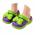 thumbnail image 1 of Cartoon Cow Butterfly Charms Toddler Girls EVA Clogs Non Slip Pool Beach Shower Slippers Adjustable Heel Strap For 18Months-6Years Old Kids, 1 of 5
