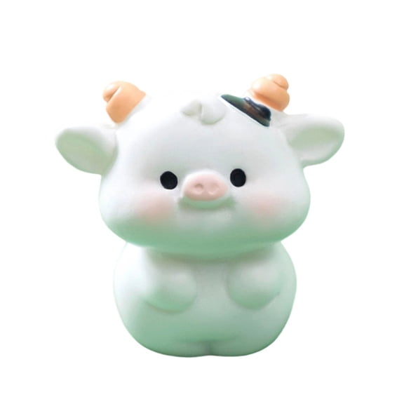 Cartoon Cow Figurine Model Small Landscape Home Decorations Miniature Garden Sculpture Decoration Accessories