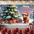 thumbnail image 1 of Cartoon Cow Merry Christmas Festive Banner Decorative Design Holiday Tree Present for Christmas Party Indoor Decoration Festive Celebration, 1 of 9